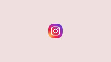 Instagram logotyp animerad opacitet video