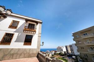 canario islas, España. el calles de el antiguo pueblo de ico Delaware los vinos en el isla de tenerife foto