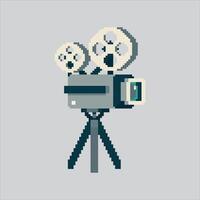 píxel Arte ilustración cine proyector. pixelado cine proyector. cine proyector pixelado para el píxel Arte juego y icono para sitio web y vídeo juego. antiguo colegio retro vector