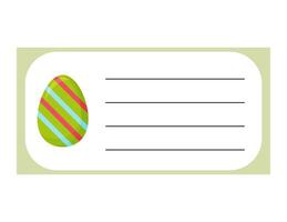 conjunto diseño para el paginas de el para niños semanal y diario planificador. un linda Pascua de Resurrección huevo, y un Lista de Verificación diseño para el diario y cuaderno. vector