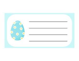 conjunto diseño para el paginas de el para niños semanal y diario planificador. un linda Pascua de Resurrección huevo, y un Lista de Verificación diseño para el diario y cuaderno. vector