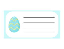 Set design for the pages of the children's weekly and daily planner. A cute easter egg, and a checklist layout for the diary and notebook. vector