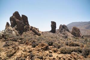 A crater in the Teide Volcano National Park.A Martian view.Tenerife.Spain photo