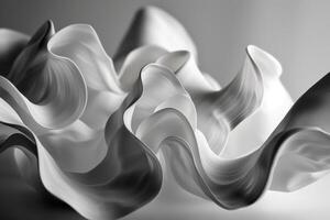 AI generated This is a close-up photo of a glossy object with flowing, organic shapes and smooth, fluid-like curves reminiscent of petals or liquid forms. abstract background fluid and flower forms