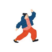 isolate illustration of a man dancing vector