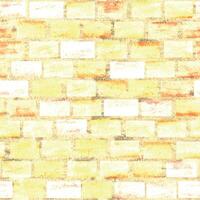 The wall is made of brickwork with concrete in light yellow and white tones. Watercolor illustration, seamless pattern. Background for decoration and design vector