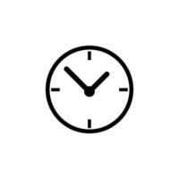 negro reloj icono aislado en blanco antecedentes. vector ilustración
