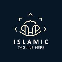 Islamic Mosque Logo design, template Islamic, Islamic Day Ramadan vector creative idea