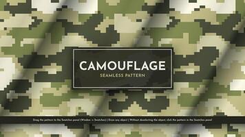 Seamless Camouflage Pattern. War Illustration. Traditional Military Texture. Army Modern Background vector