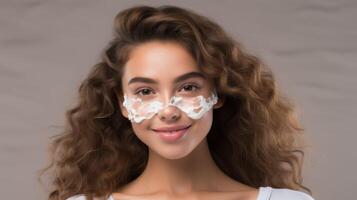 AI generated Woman With White Patches on Face photo