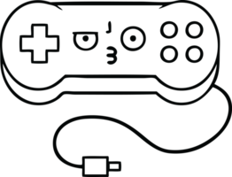 ligne dessin dessin animé de une Jeu manette png