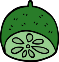 cartoon doodle lime fruit png