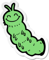 sticker of a cartoon caterpillar png