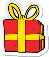 sticker of a cartoon present png