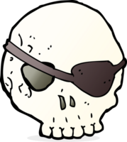 cartoon skull with eye patch png