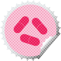 pills   illustration circular peeling sticker png