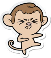 sticker of a cartoon angry monkey png