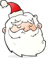 cartoon gezicht van de kerstman png