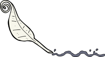 cartoon feather quill png