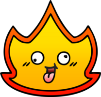 gradient shaded cartoon of a fire png