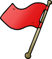 cartoon doodle red flag png