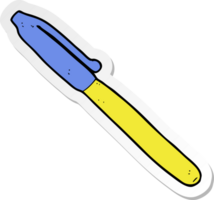 pegatina de una pluma de dibujos animados png