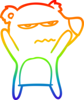 arco Iris gradiente linha desenhando do uma Bravo Urso desenho animado png