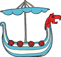 cartoon viking ship png