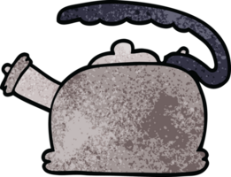 cartoon doodle whistling kettle png