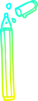 cold gradient line drawing of a cartoon office pen png