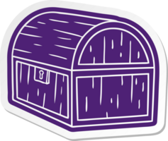 cartoon sticker of a treasure chest png