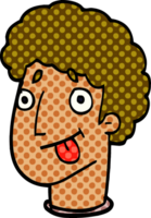 dessin animé doodle visage masculin drôle png