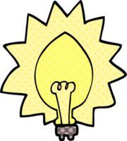 lampadina di doodle del fumetto png