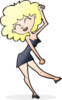 Cartoon tanzende Frau png