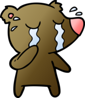 cartoon crying bear png