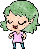 menina elfa feliz dos desenhos animados png