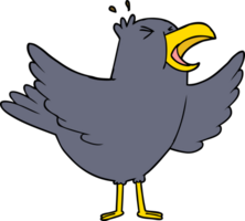 cartoon squawking bird png