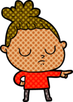 cartoon calm woman png