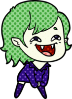 cartoon laughing vampire girl png