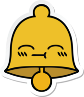 sticker of a cute cartoon bell png