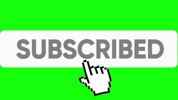 Animate Subscribe Like Notification Button Green Screen video