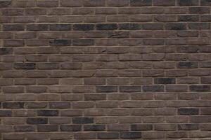 Urban Brown Brick Wall Texture in Aged Construction, Grunge Stone Pattern on Solid Surface, Abstract Old Building Block Background photo