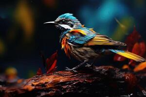 AI generated beautiful colorful bird photo