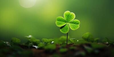 AI generated clover leaf photo