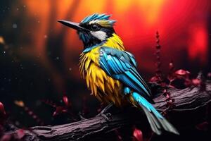 AI generated beautiful colorful bird photo