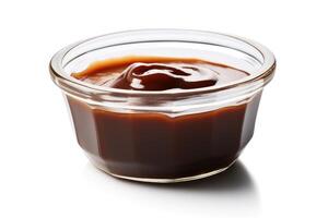 AI generated delicious chocolate pudding mockup photo