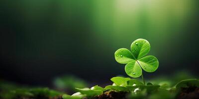 AI generated clover leaf photo