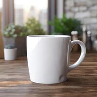 AI generated coffee cup mockup photo