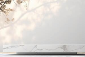 AI generated podium promotion product table photo