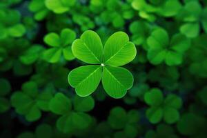 AI generated clover leaf photo